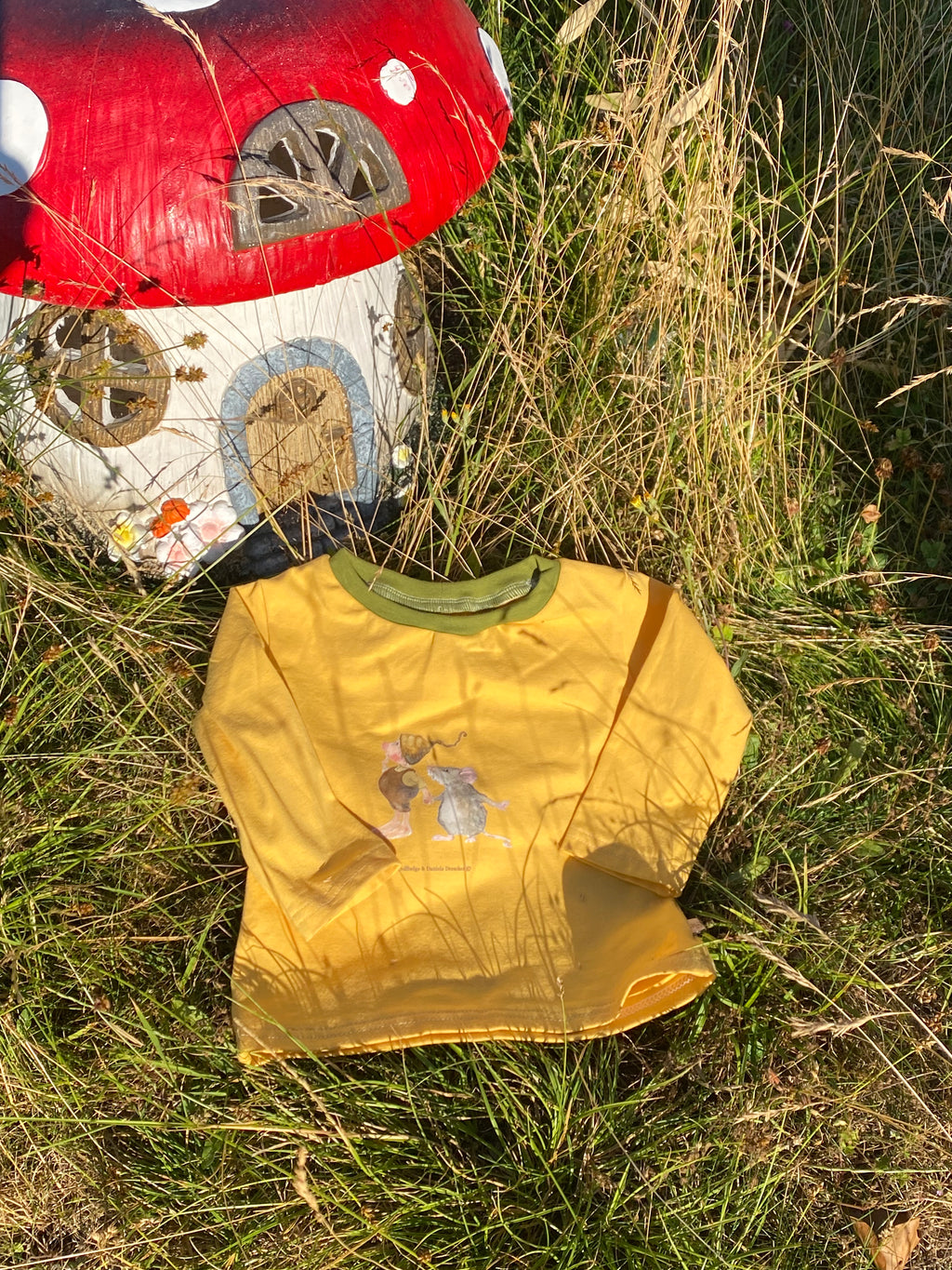 Långarmad tröja "Förundran i trollskogen" stl. 80